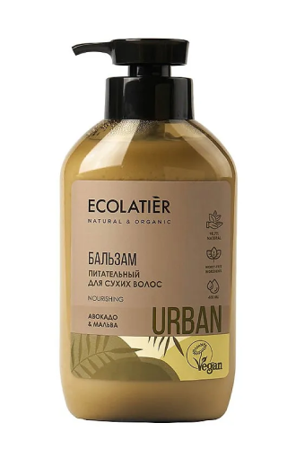 ECOLATIER Urban бальзам д/сухих волос питательный авокадо и мальва 400мл